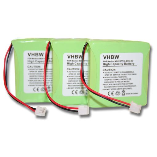 Batterie NiMH 600mAh 2.4V Pour Combiné Téléphonique – Compatible Tevion MD81877 – Remplace 5M702BMX, GP0827