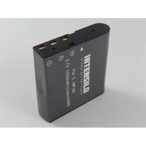 INTENSILO Li-Ion Batterie 1250mAh (3.7V) pour caméra vidéo, caméra Agfa / Agfaphoto Microflex 100, 102 Remplace: NP-40, PAC-0040.