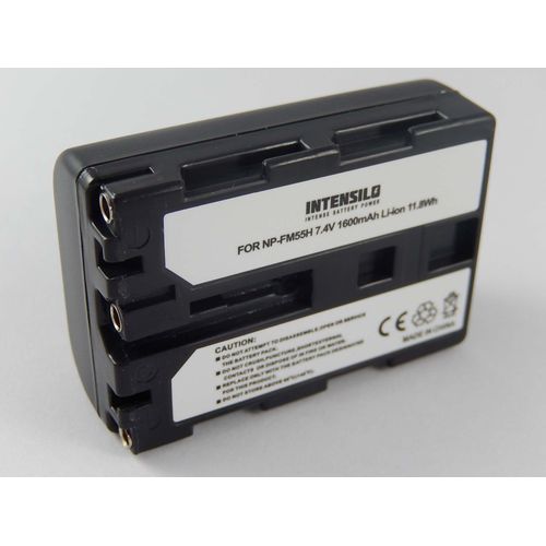 INTENSILO Li-Ion Batterie 1600mAh pour caméra vidéo, caméscope Sony DCR-PC120BT, DCR-PC330, DCR-PC9, DCR-PC9E Remplace: NP-FM50, NP-FM30, NP-FM55H.