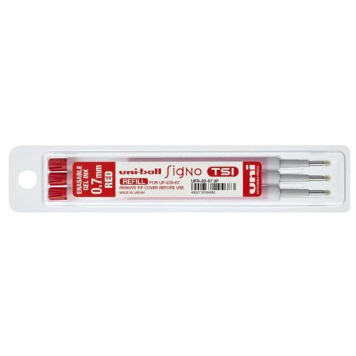 Uni-Ball Set De 3 Recharges Signo Tsi Effaçable Rouge