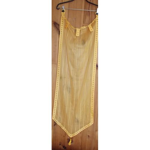 Paire De Rideaux Pattes 120 X 40 Cm Jaune
