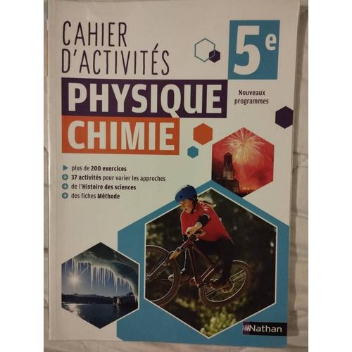 Cahier D'activités Physique Chimie 5eme - Édition Nathan