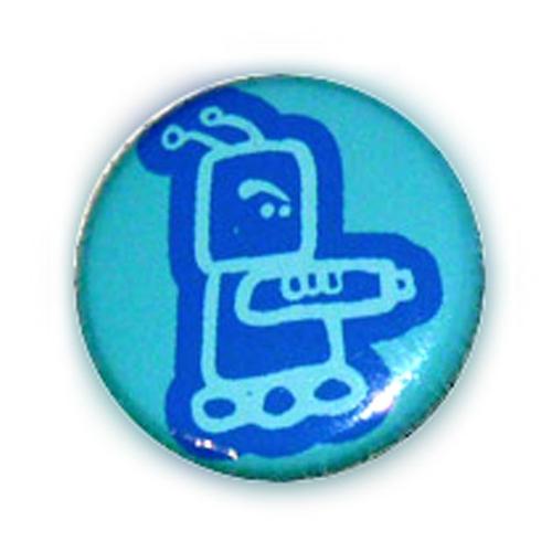 Badge Robot Pistolaser Rigolo Kawaii Freak Nerd Alien Monster Geek Pins Button Ø25mm