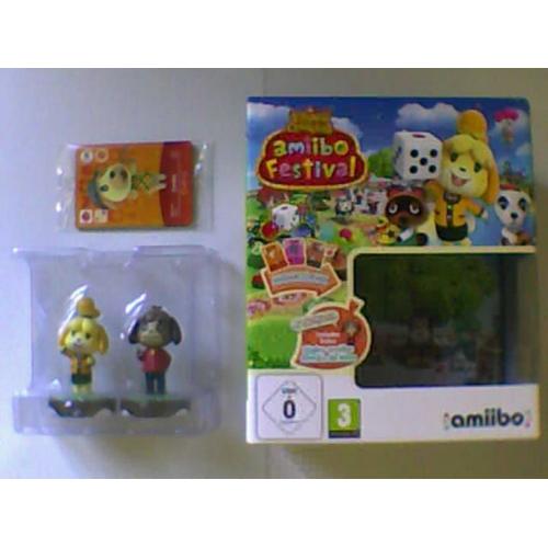 Boite Vide Collector Animal Crossing Amiibo Festival  + 2 Amiibo + 3 Cartes Wii U 