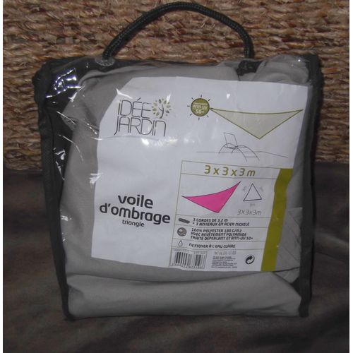 Voile D'ombrage Triangulaire 3.Ml X 3.Ml X 3.Ml Gris