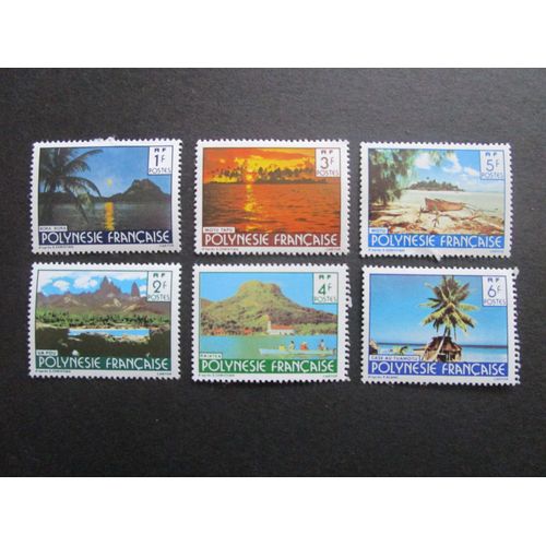 Polynesie 1986 Série Paysage Neufs Y&t N°252 À 255 +291+321