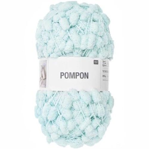 Fil À Pompons À Tricoter Creative Pompon Uni 200 Gr - Rico Design 48 Vert Menthe