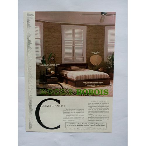 Publicité Papier Ancienne (Février 1981) Pour Les Magasins "Roche Bobois" 10 À 18 Rue De Lyon À Paris