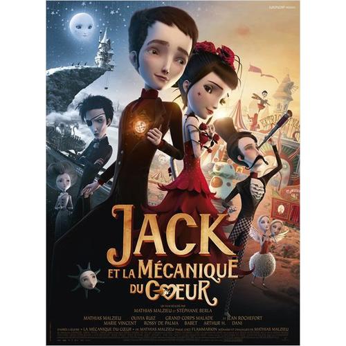 Jack Et La Mécanique Du Coeur -Véritable Affiche De Cinéma Roulée -Format 120x160 Cm-De Rossy De Palma, Dani, Stéphane Berla Avec Mathias Malzieu, Olivia Ruiz, Grand Corps Malade, Jean Rochefort- 2014