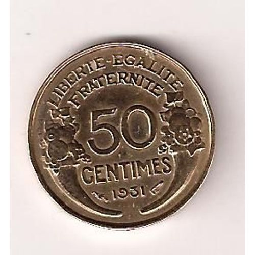 50 Centimes 1931 Type Morlon. Très Belle Pièce