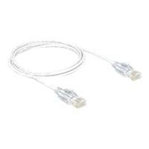 Delock - Cordon de raccordement - RJ-45 (M) pour RJ-45 (M) - 2 m - UTP - CAT 6 - sans crochet - blanc