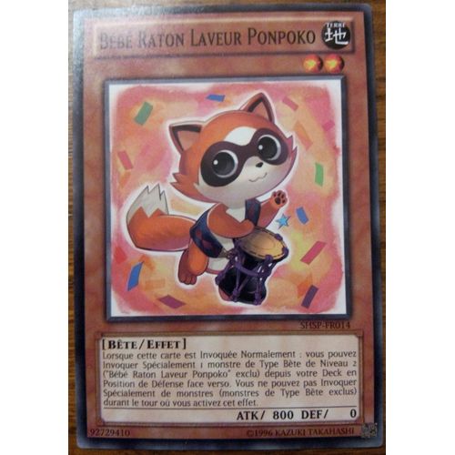Carte Yu-Gi-Oh - Bébé Raton Laveur Ponpoko - Shsp-Fr014 Commune