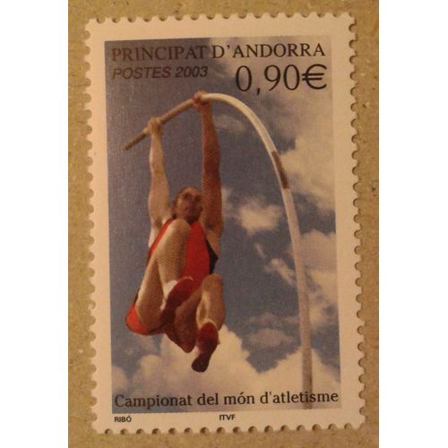 Timbre Principat D'andorre 2003 Campionat Del Mon D'atletisme 0,90 Neuf Yt N°583