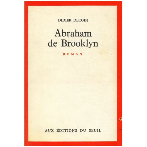 Abraham De Brooklyn / Decoin, Didier / Réf27839