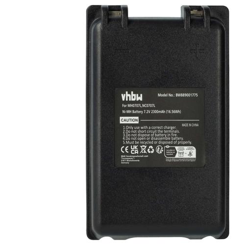 vhbw 1x Batterie compatible avec Autec FUA10, UTX97 transmitter, CB71.F opérateur télécommande industrielle (2300mAh, 7,2V, NiMH)