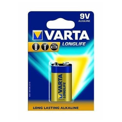 VARTA Lot de 3 Blisters de 1 Pile alcaline LONGLIFE E-Bloc (6LR61) 9V