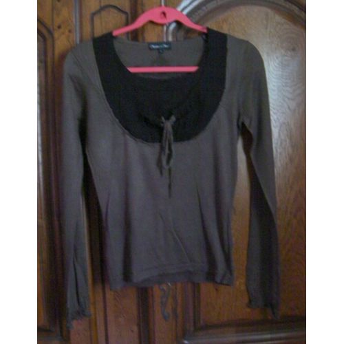 Top Marron En Soie - Taille 34/36