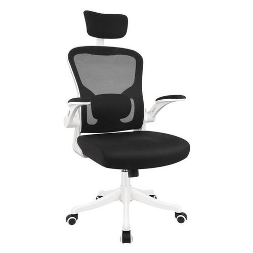 Aufun Chaise De Bureau Ergonomique Pour Ordinateur Avec Support Lombaire Réglable, Avec Roullette,Hauteur Réglable (Noir)