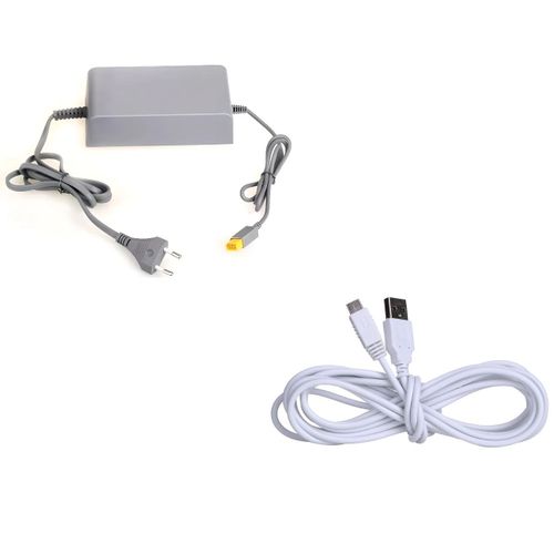 Pack Charge Wii U - Chargeur Secteur Pour Console Et Chargeur Usb Extra-Long Pour Gamepad - Straße Game