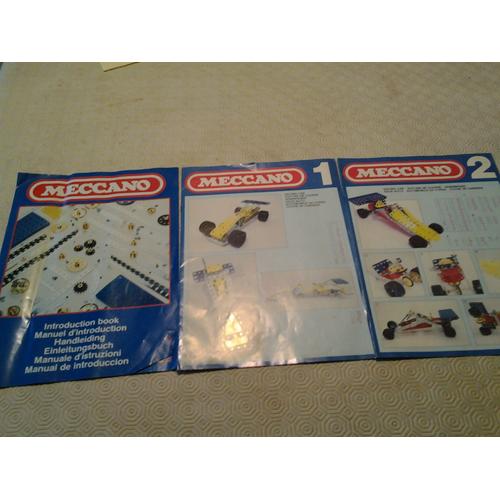 3 Notices Meccano Années 80 