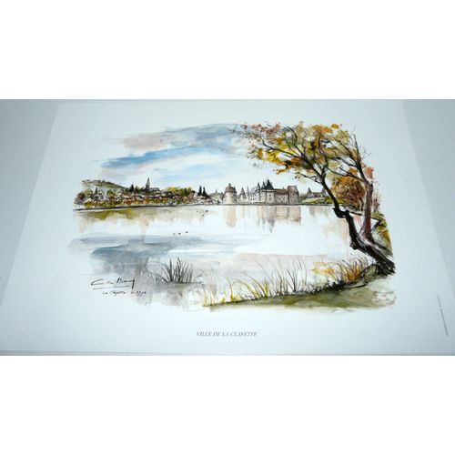 Gravure Ville De La Clayette