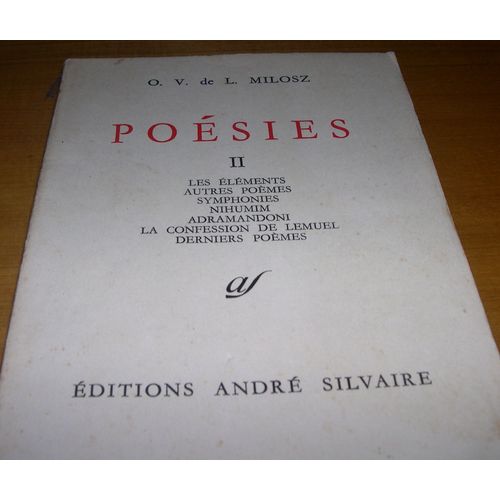 Poésies - Tome 2 - O.V. De L. Milosz