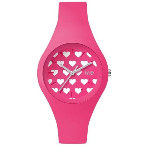 Montre Ice Watch Ice Love Pink Heart Small Rose Fluo Silicone Lo.Pk.He.S.S.16