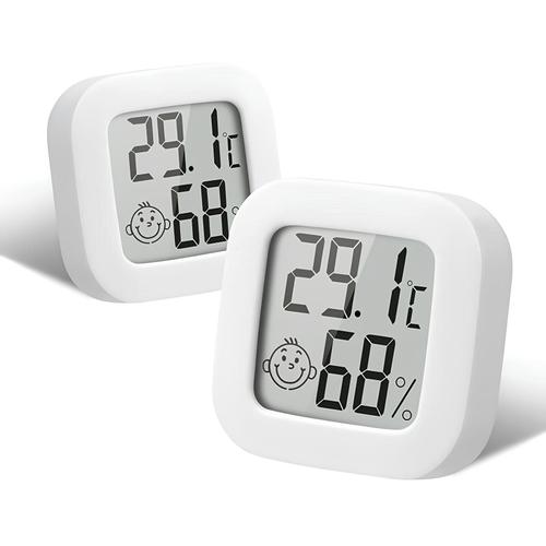 Thermomètre Hygromètre Intérieur Mini 2 PCS Digital Température Humidité Maison