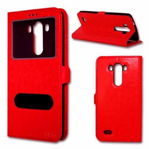 Etui Housse Coque Folio Rouge Pour Asus Zenfone 2 By Ph26®