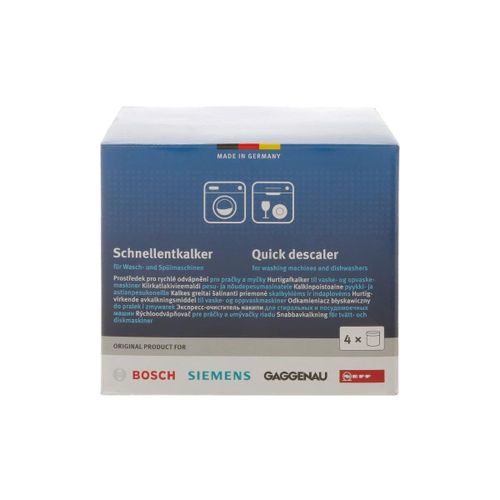 Lot de 4 boites Détartrant /dégraissant Accessoires et entretien (00311923 00312351 BALAY BOSCH GAGGENAU NEFF SIEMENS VIVA)
