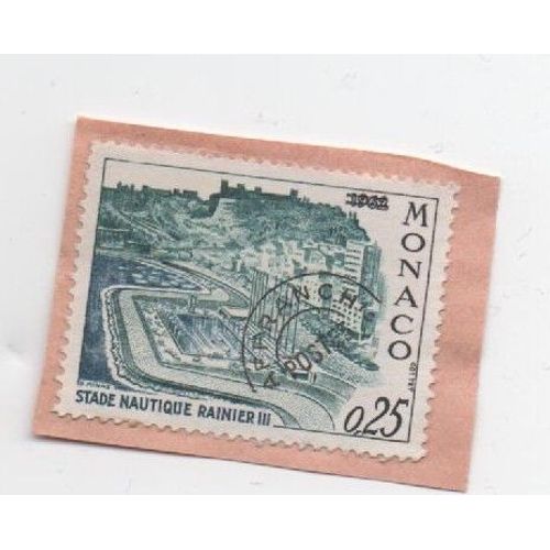 Timbre Monaco Oblitéré Stade Nautique 0.25 1962