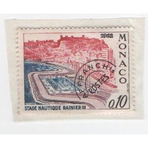 Timbre Monaco Oblitéré Stade Nautique Rainier 3 1962