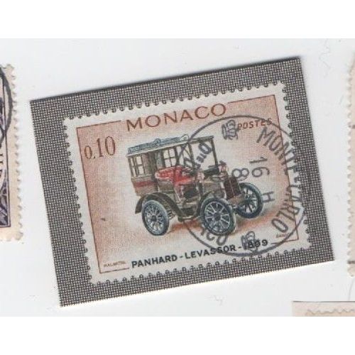 Timbre Oblitéré Monaco Tacot Automobile Panhard Et Levassor 0.10 