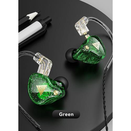 Green QKZ-Écouteurs filaires AK6 Pro avec micro, écouteurs de sport, écouteurs de course, casque de musique pour Smartphone et PC, basses dynamiques, original, touristes ""Nipseyteko""