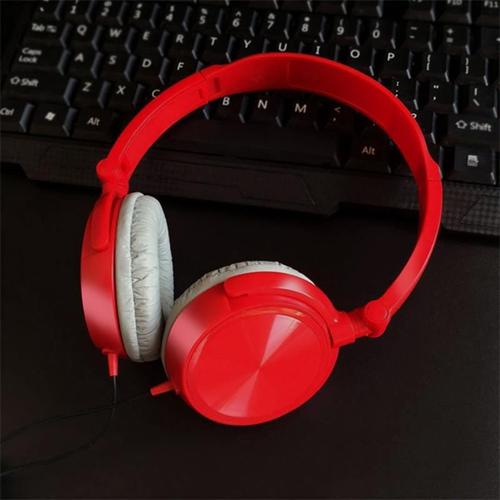 red no mic Casque de jeu filaire supra-auriculaire avec poignées, microphone amovible, 3.5mm, PC, ordinateur, PS4, Xbox ""Nipseyteko""