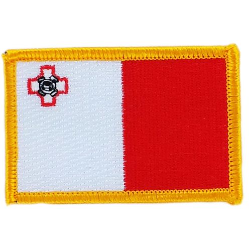 Patch Écusson Brodé Drapeau  Malte Maltais Thermocollant Insigne Blason