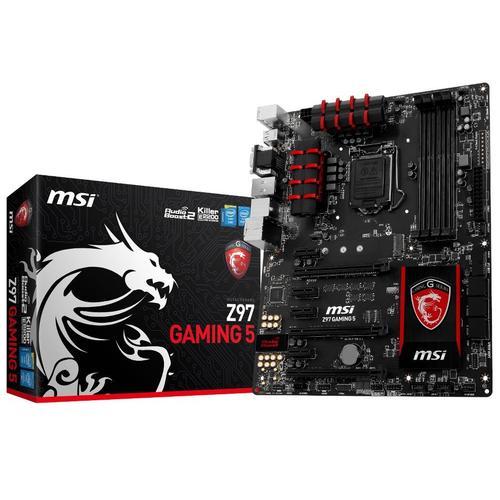 MSI Z97 GAMING 5 - Carte-mère ATX - Socket LGA1150 - Z97 Chipset - USB 3.0 - Gigabit LAN - carte graphique embarquée (unité centrale requise) - audio HD (8 canaux)