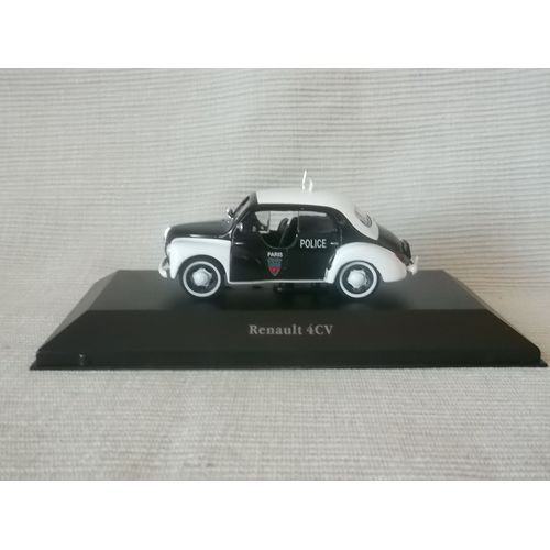 Voiture Renault 4 Cv Police Paris     1/43-Editions Atlas