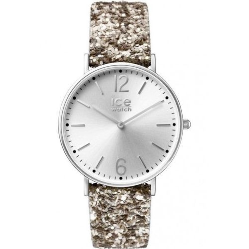 Montre Ice Watch Ice Madame Taupe Cuir Glitter  Ma.Ta.36.G.15