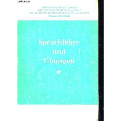Sprachlehre Und Ubungen