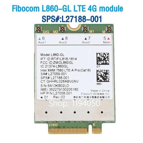 Fibocom L860-GL-16 - Modem cellulaire sans fil - 4G LTE - M.2 Card - pour ThinkPad X1 Carbon Gen 10 21CB, 21CC