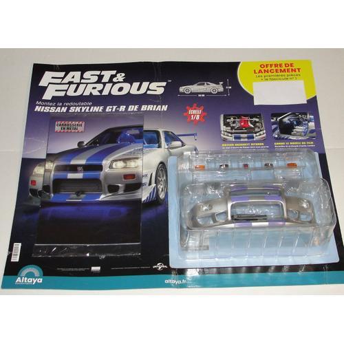 Fast & Furious Nissan Skyline Gtr De Brian Pieces De Voiture Altaya N°1 Echel 1.8 + Fascicule