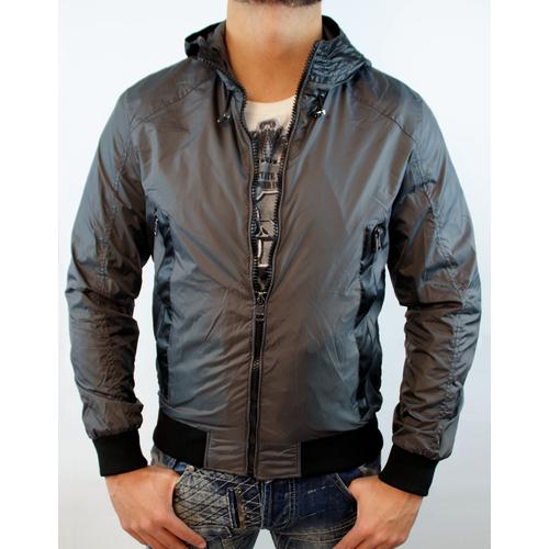 Veste Legere Bi Matiere Simili Cuir Homme Neuf Toute Taille