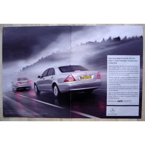 Publicité Papier - Voiture Mercedes Classe S De 2003