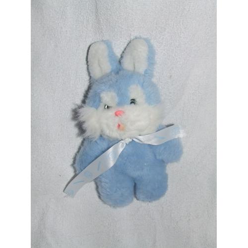 Lapin Nounours Bleu Blanc