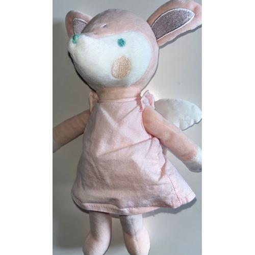 Doudou Peluche Renard Rose Orchestra Poupée Animal Premaman 26cm Soft Toy Baby Pink Fox Comforter