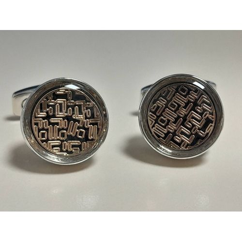 Boutons De Manchettes En Forme De Disque De Couleurs Argent Et Noire Pour De L'élégance ...