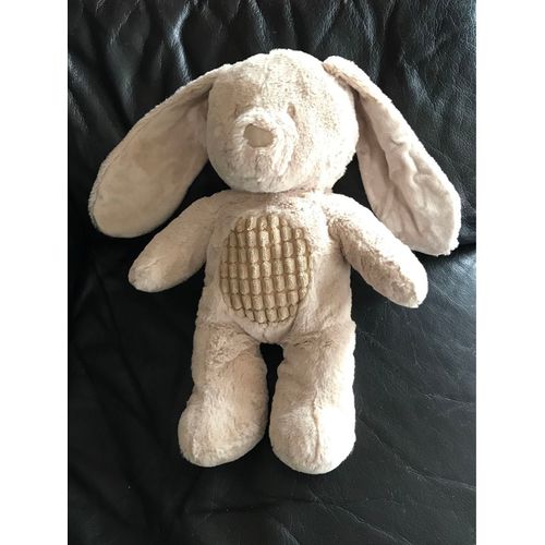 Doudou Peluche Tex Baby Lapin Taupe Beige Marron Clair 35cm