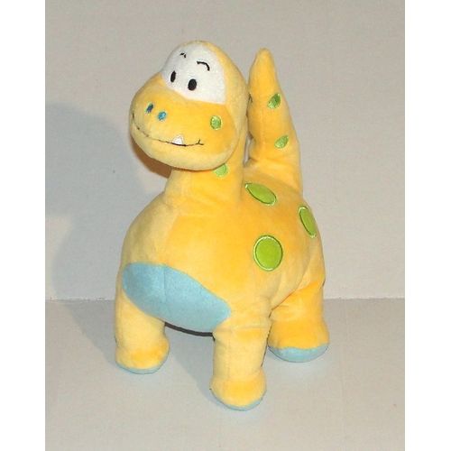 Dinosaure Cmp Doudou Bébé Peluche P'tit Dino Jaune Bleu 28 Cm