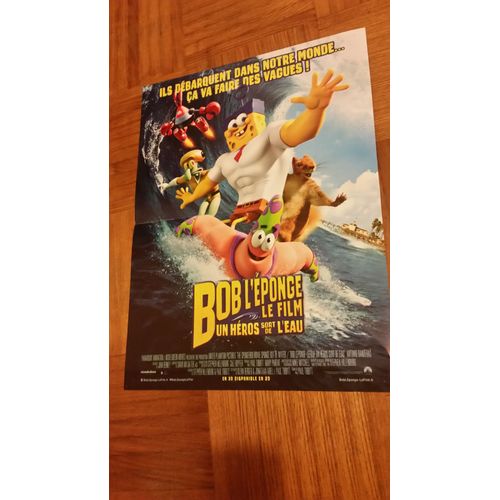 Bob L'éponge Le Film : Un Héros Sort De L'eau -Véritable Affiche De Cinéma Pliée De Paul Tibbitt Avec Tom Kenny, Clancy Brown, Bill Fagerbakke 40*60 2015